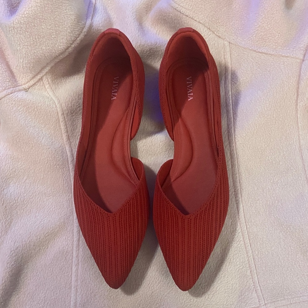 VIVAIA Women's Elegant Red Flats
